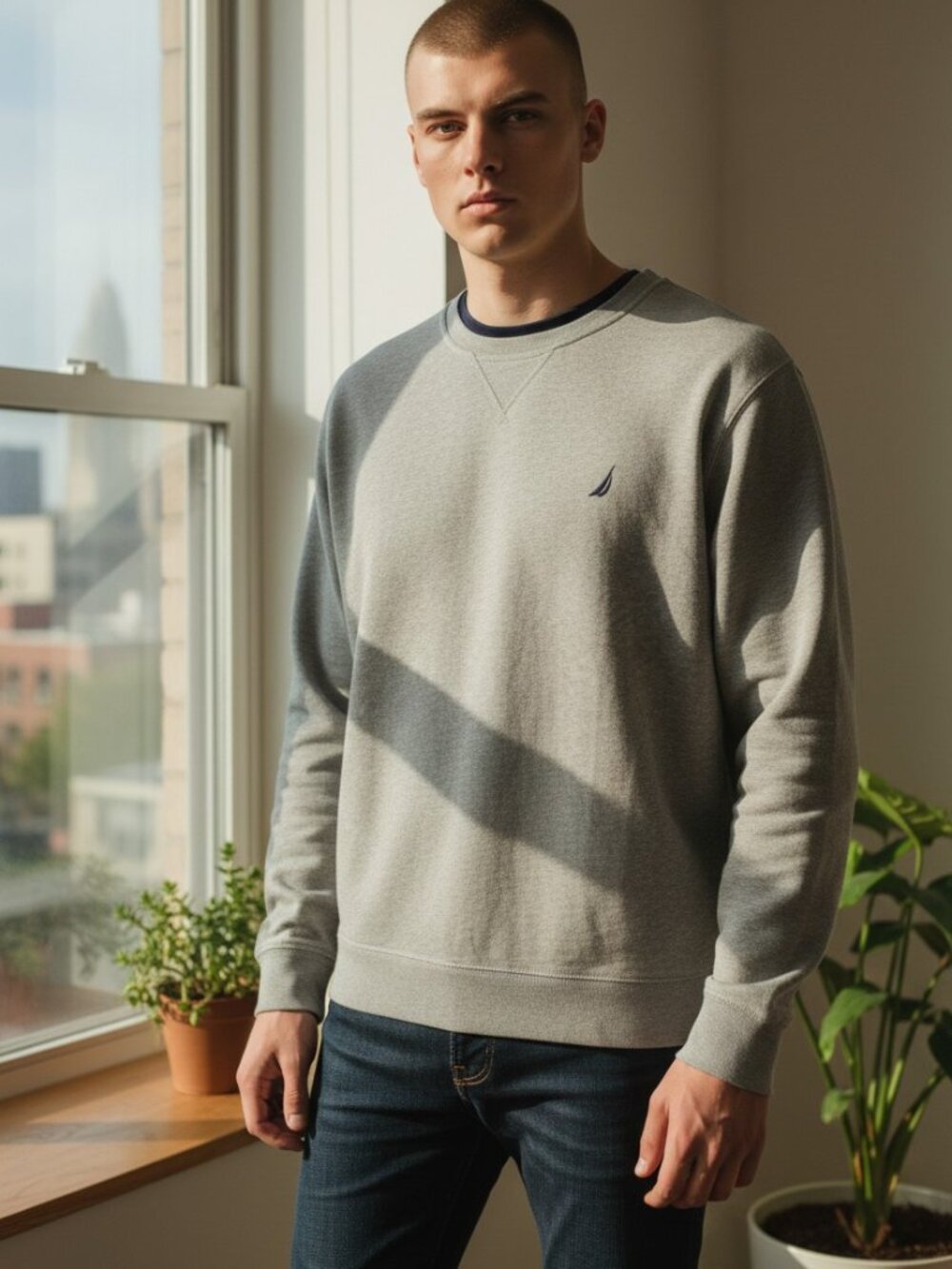 Nautica Gray Crewneck Sweatshirt – Size L